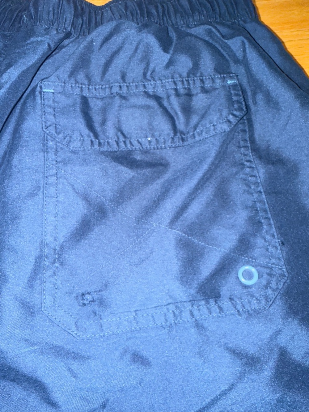 Navy Drawstring Swim Trunks - Picture 4 of 4